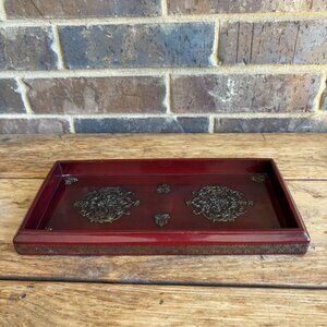 Croscill Imperial Tray Bathroom Decor Red Gold
